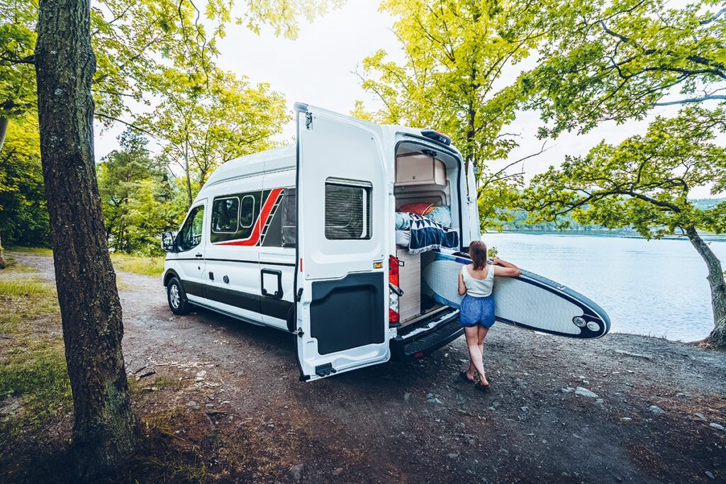 Camperin am Bodensee mit SUP und Camper