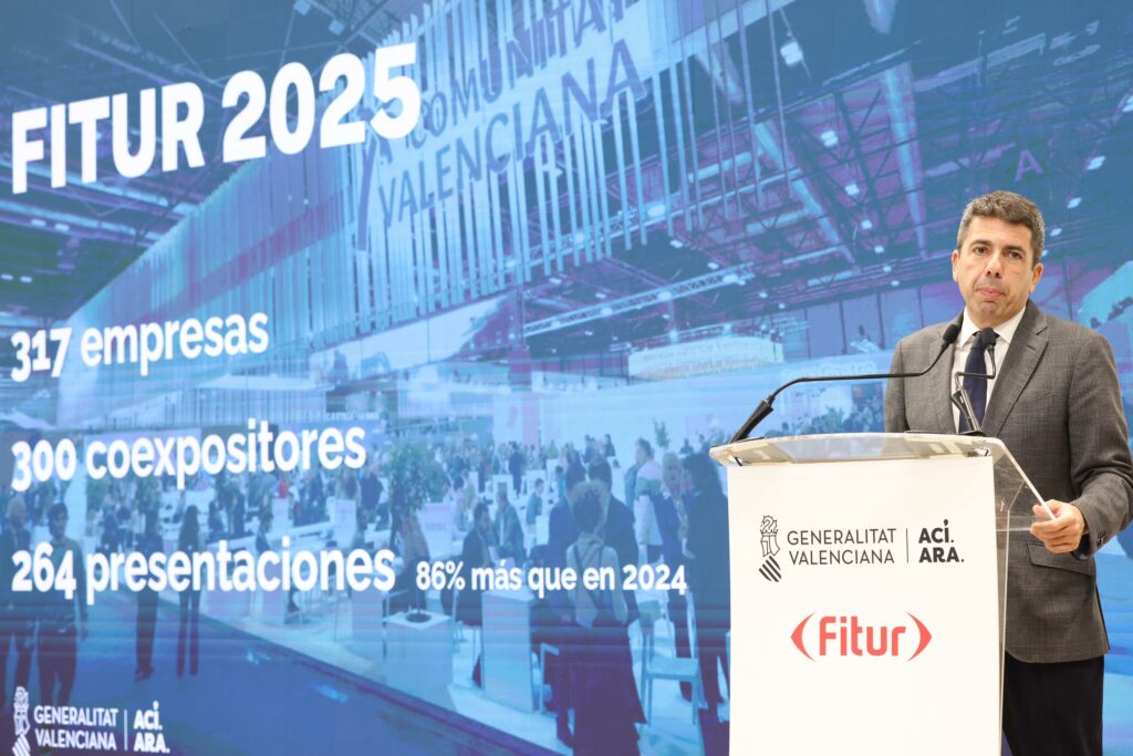 Präsident der Generalitat Valenciana, Carlos Mazón, auf der FITUR Madrid 2025