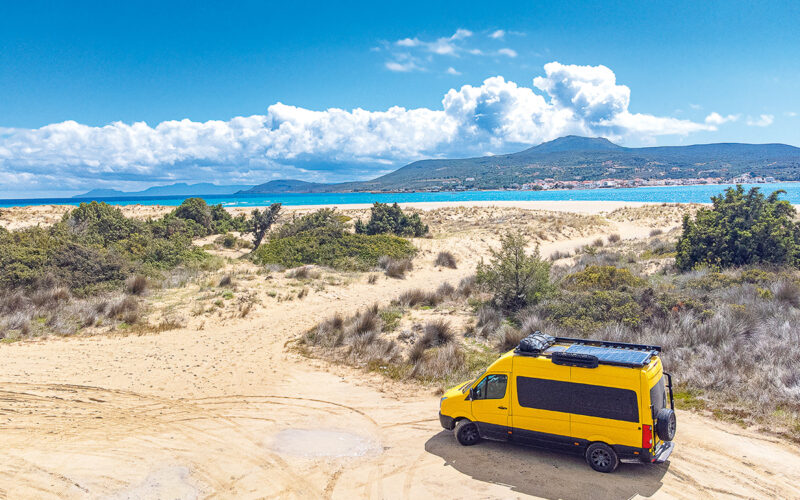 Camper Griechenland Peloponnes Elafonisos Lagune