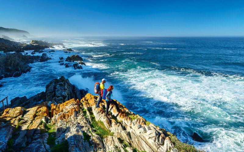 Wanderer auf dem Otter Trail in Südafrika